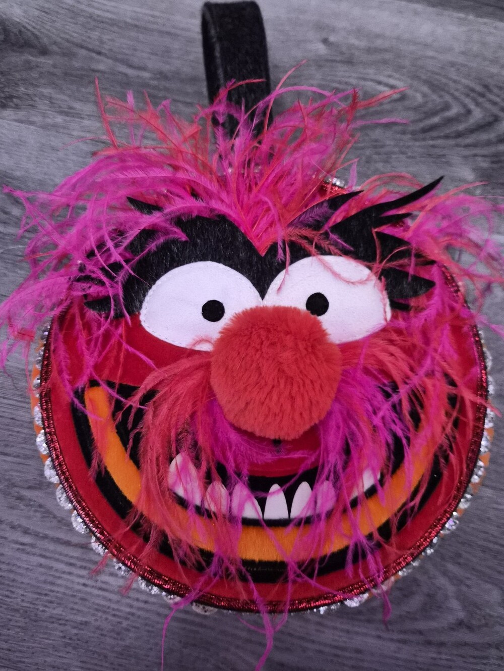 Irregular Choice Animal Muppets Furry Novelty Round Crossbody Bag